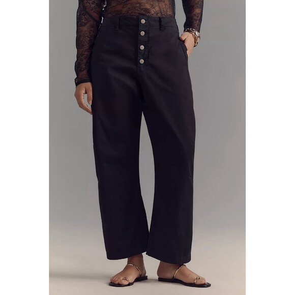 NWT Size 18W -Pilcro The Arin Cotton/Linen Button Fly Barrel Pants (NWT US$ 138) - Picture 2 of 16